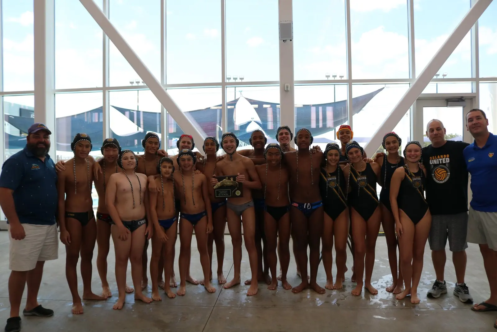 Teams lined up on the deck at FAST during the April 2024 tournament