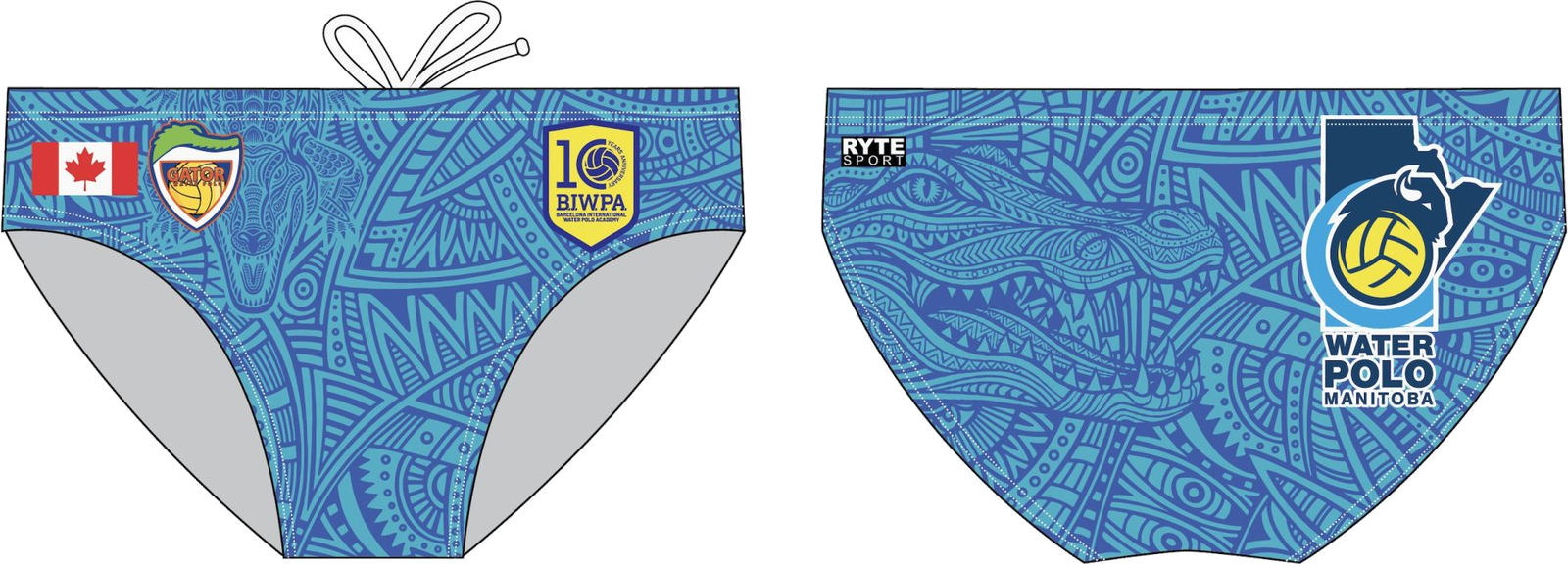 The 2026 Canada camp suit, men’s cut — front and back