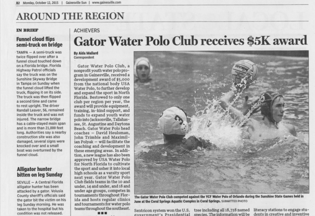 Gator Water Polo, Gainesville FL