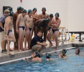 Mercyhurst men's water polo action, Sept. 9, 2018. (Photo by Ed Mailliard)